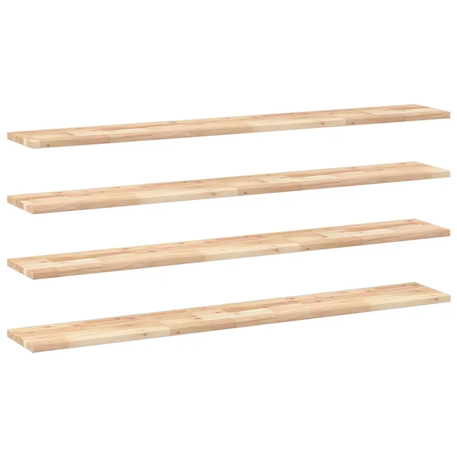 Étagères flottantes 4 pcs 160x20x2 cm acacia massif non traité - 2