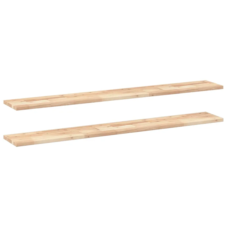 Étagères flottantes 2 pcs 160x20x2 cm acacia massif non traité - 2