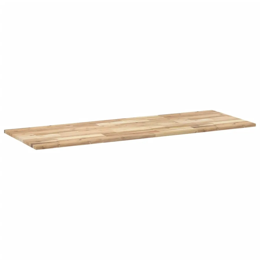 Dessus de meuble de salle de bain non traité bois d'acacia - 6