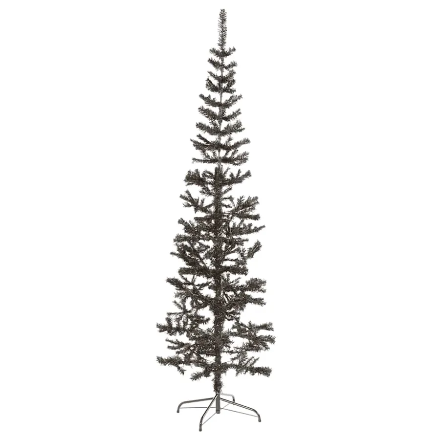 Sapin de Noël étroit Noir 180 cm - 2