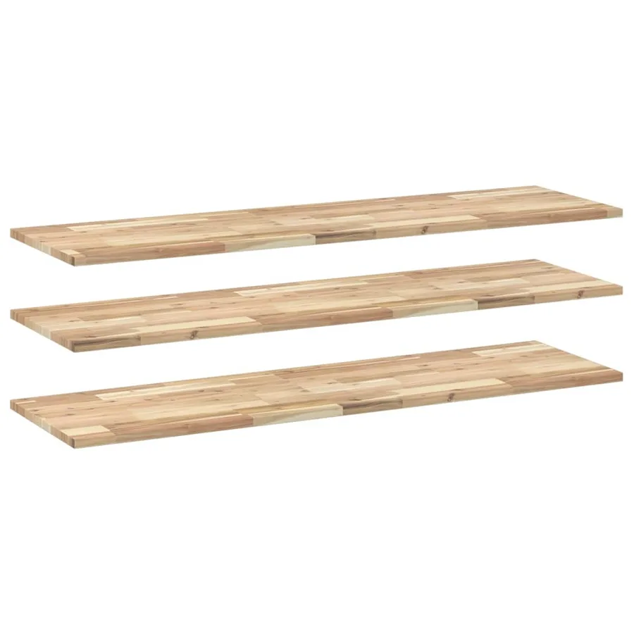 Étagères flottantes 3 pcs 160x40x2 cm acacia massif non traité - 2