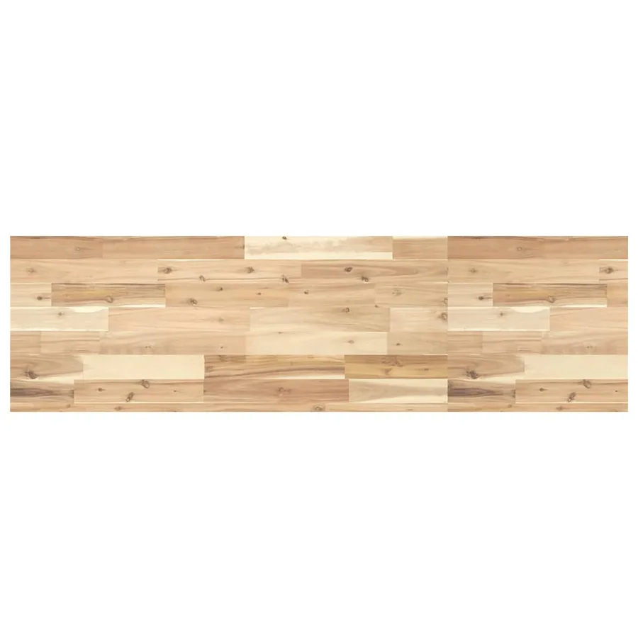 Étagère de vasque murale acier et bois massif d'acacia - 8