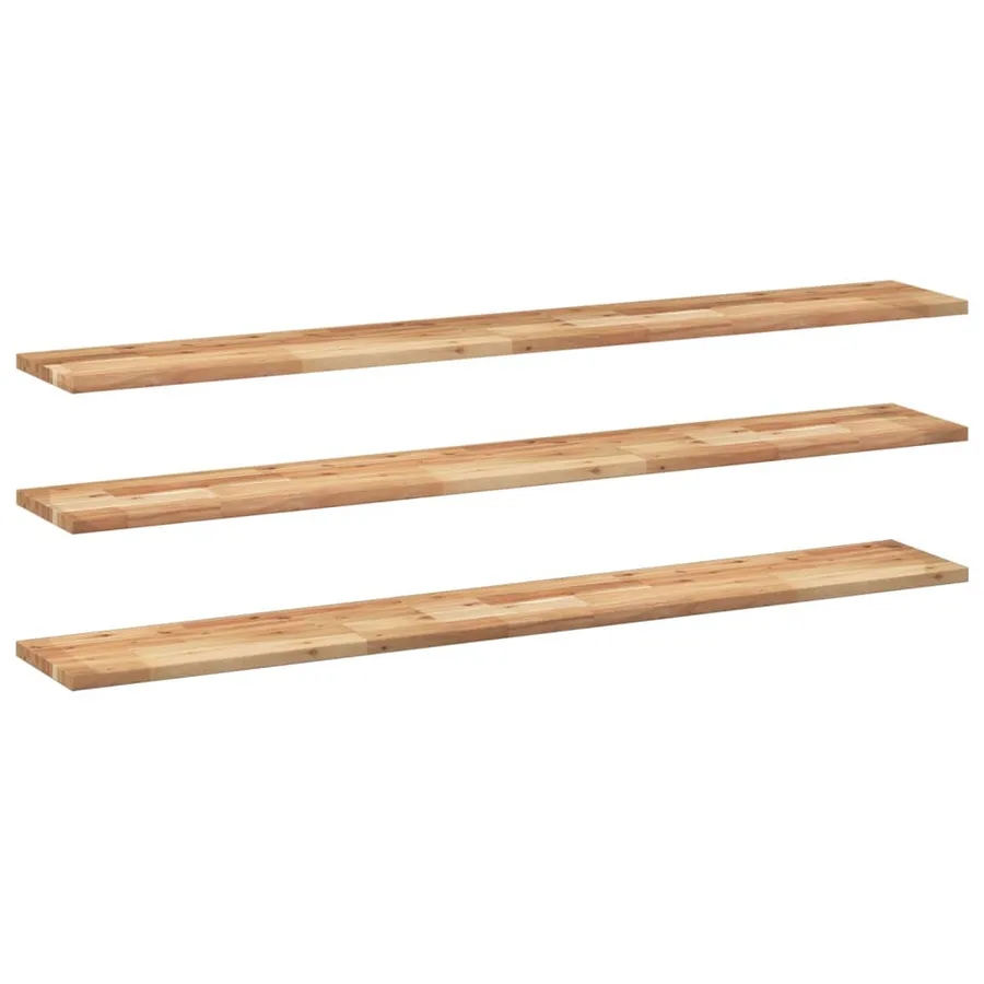 Étagères flottantes 3 pcs 160x20x2 cm acacia massif à l'huile - 2