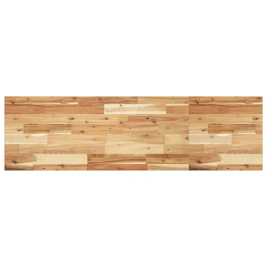 Étagère de vasque murale acier et bois massif d'acacia - 8