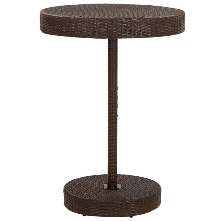 Ensemble bar de jardin 5 pcs et coussins Résine tressée Marron - 6