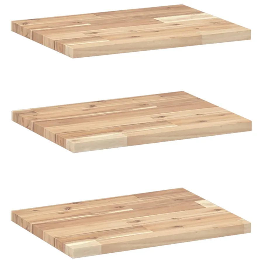 Étagères flottantes 3 pcs 60x30x2 cm acacia massif non traité - 2
