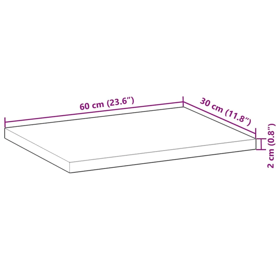 Étagères flottantes 3 pcs 60x30x2 cm acacia massif non traité - 9