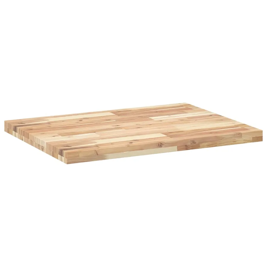 Dessus de meuble de salle de bain non traité bois d'acacia - 6