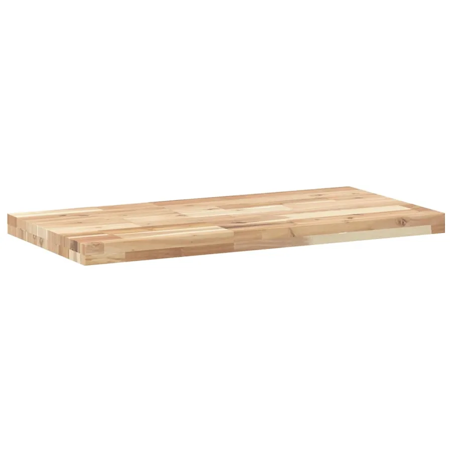 Dessus de meuble de salle de bain non traité bois d'acacia - 4