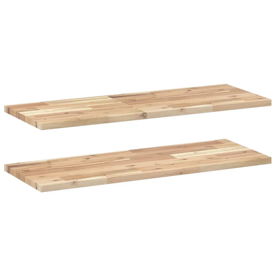 Étagères flottantes 2 pcs 100x30x2 cm acacia massif non traité - 2