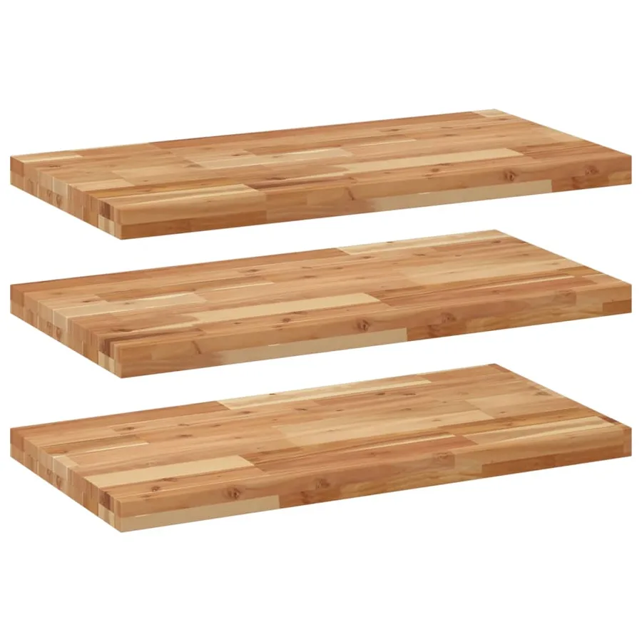 Étagères flottantes 3 pcs 60x40x4 cm acacia massif à l'huile - 2