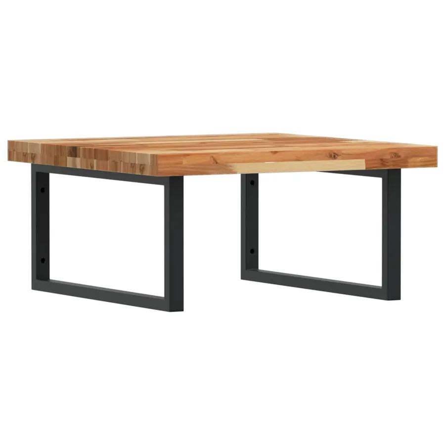 Étagère de vasque murale acier et bois massif d'acacia - 2