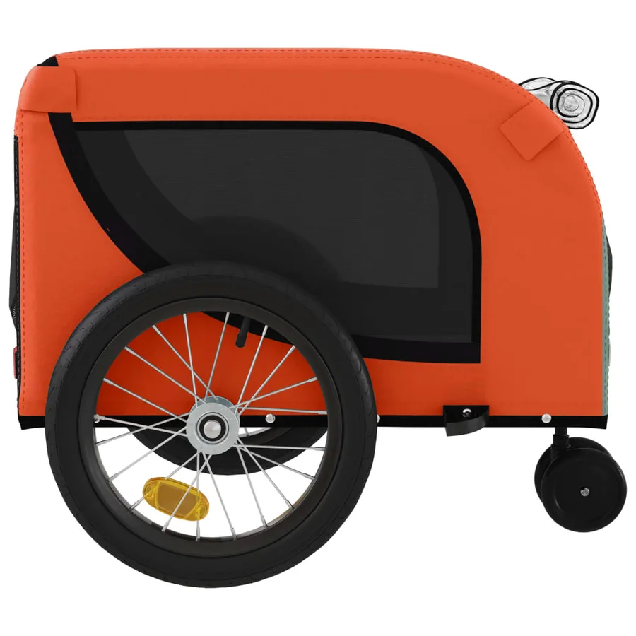 Remorque de vélo pour animaux de compagnie orange et noir - 6