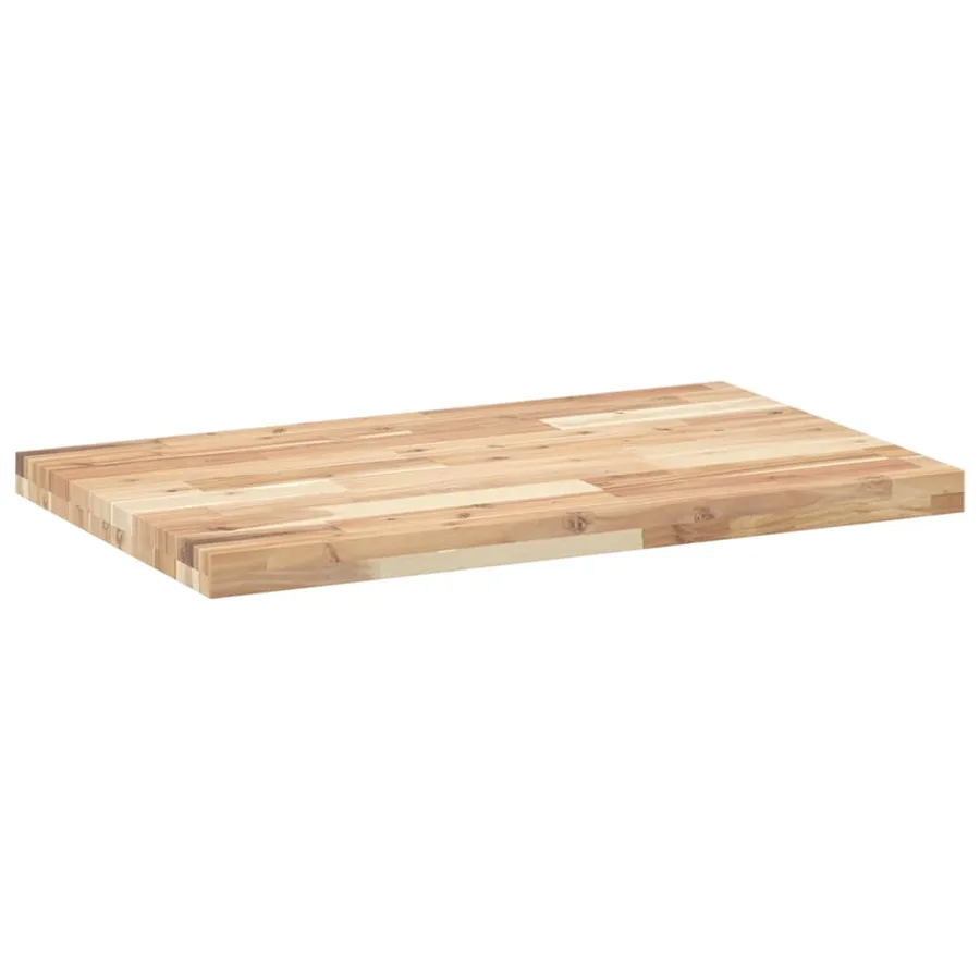 Dessus de meuble de salle de bain non traité bois d'acacia - 4