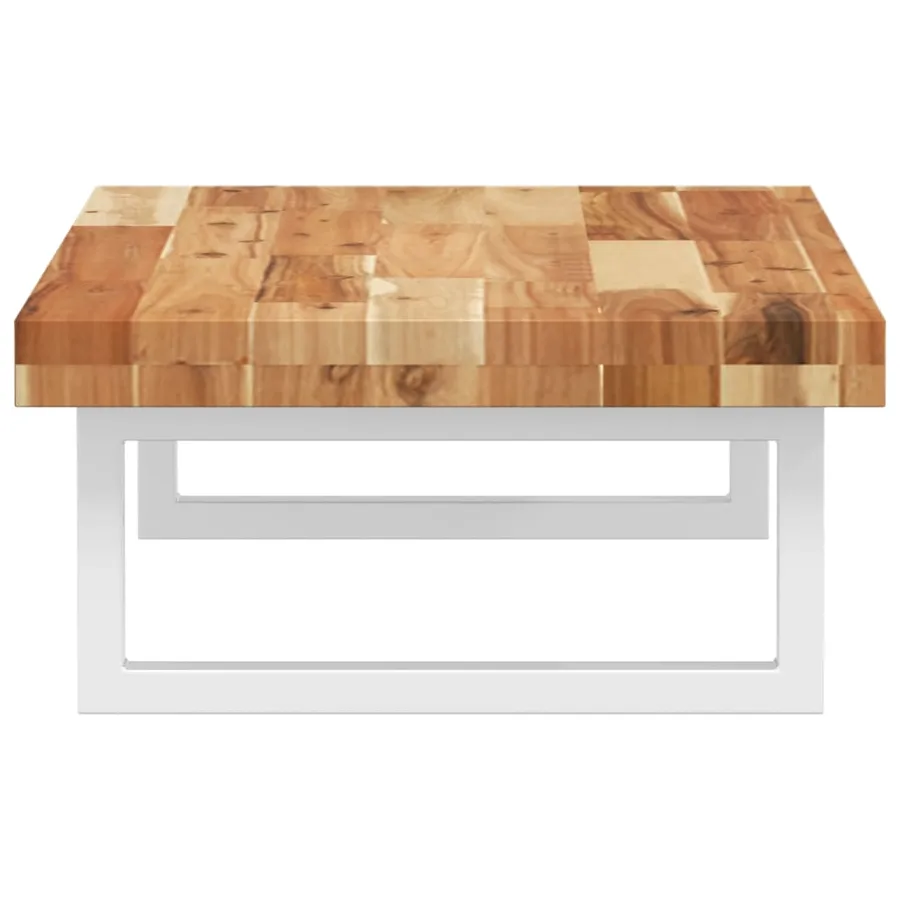 Étagère de vasque murale acier et bois massif d'acacia - 5