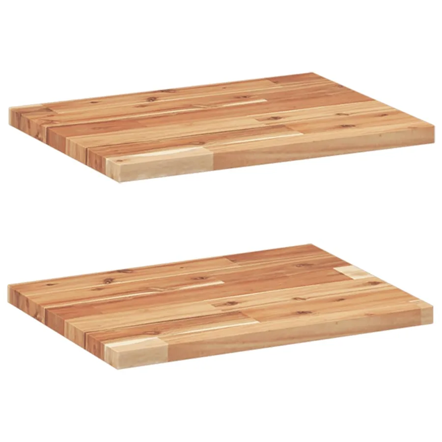 Étagères flottantes 2 pcs 60x30x2 cm acacia massif à l'huile - 2