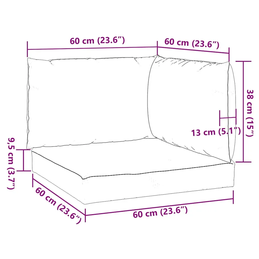 Coussins de palette lot de 3 gris clair mélangé tissu - 10