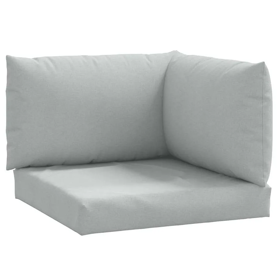 Coussins de palette lot de 3 gris clair mélangé tissu - 2