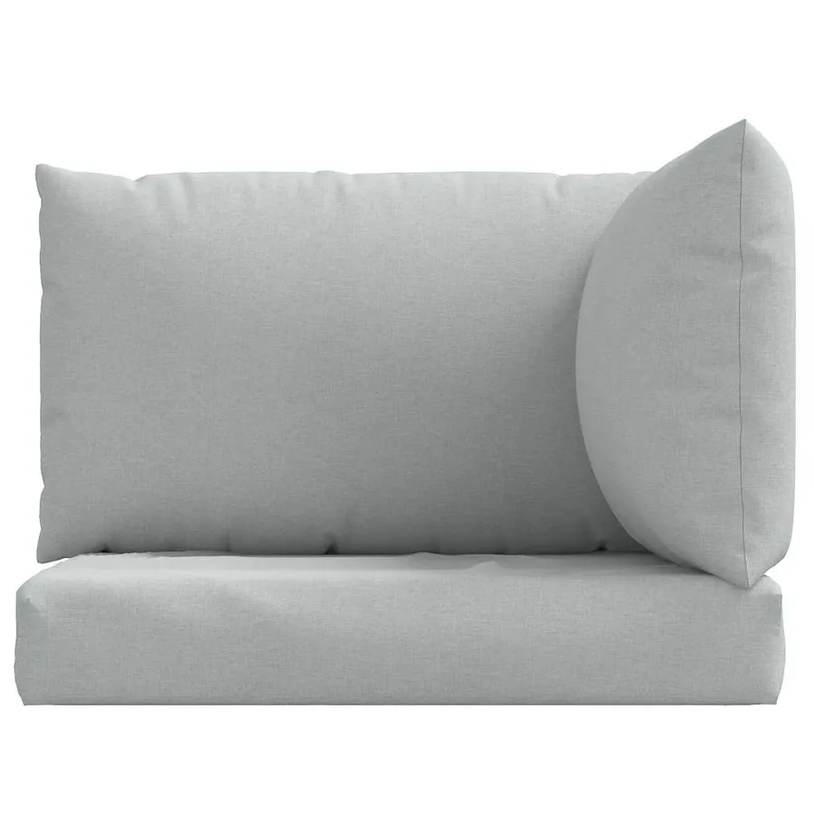 Coussins de palette lot de 3 gris clair mélangé tissu - 4