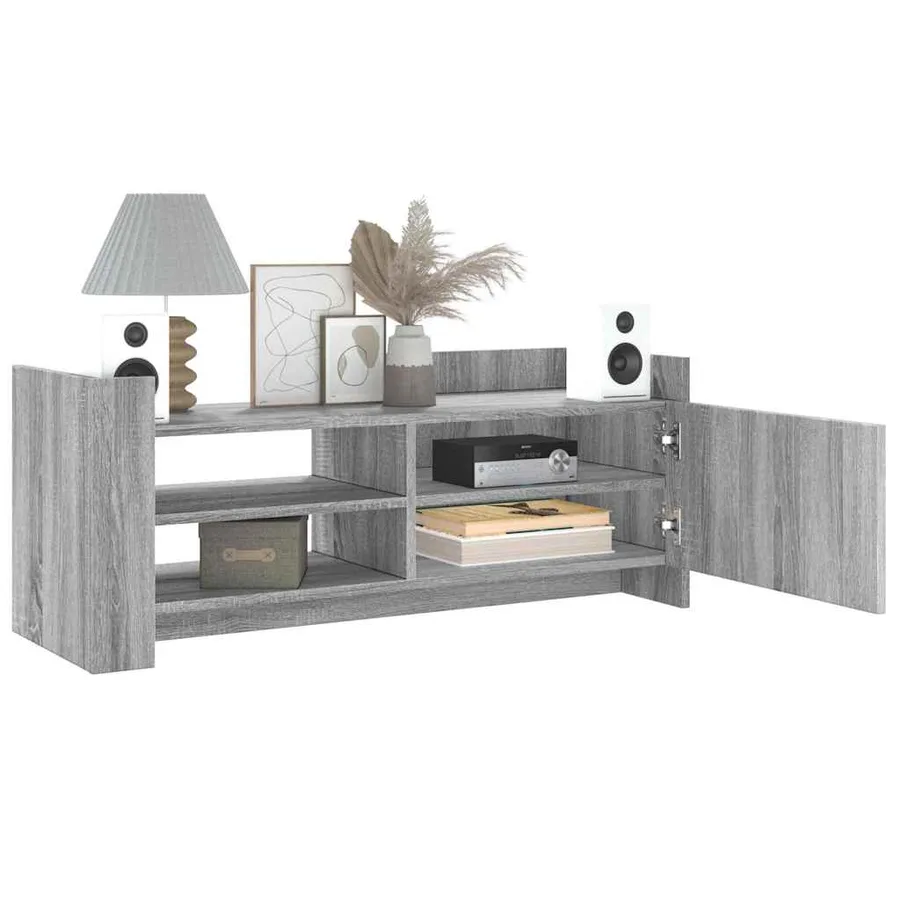 Meuble TV Sonoma gris 100x35x40 cm Bois d'ingénierie - 3