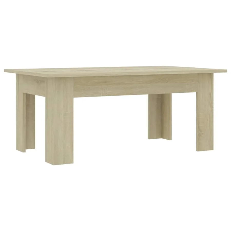 Table basse Chêne sonoma 100x60x42 cm Bois d’ingénierie - 2