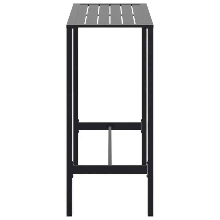 Table de bar noir 100x50x110 cm acier enduit de poudre - 5