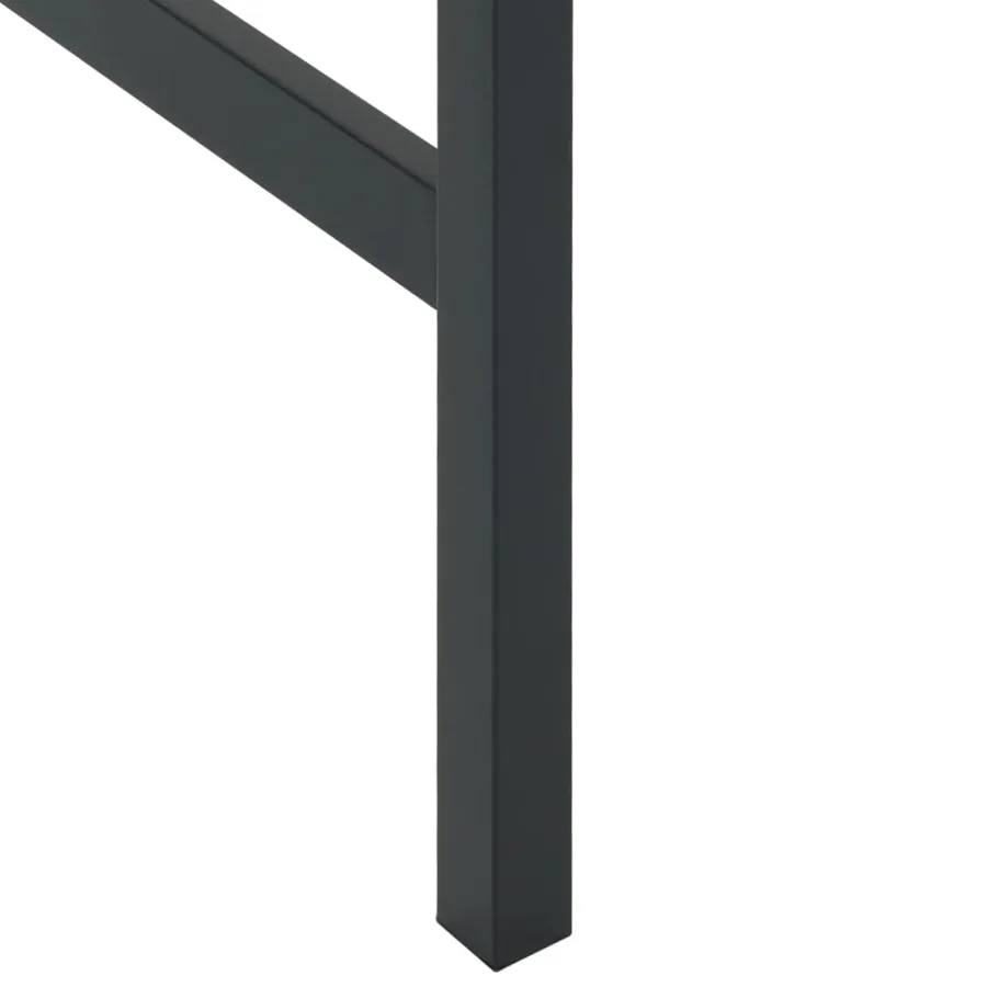 Table de bar noir 100x50x110 cm acier enduit de poudre - 6