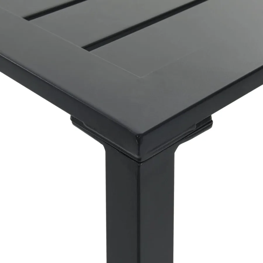 Table de bar noir 100x50x110 cm acier enduit de poudre - 7