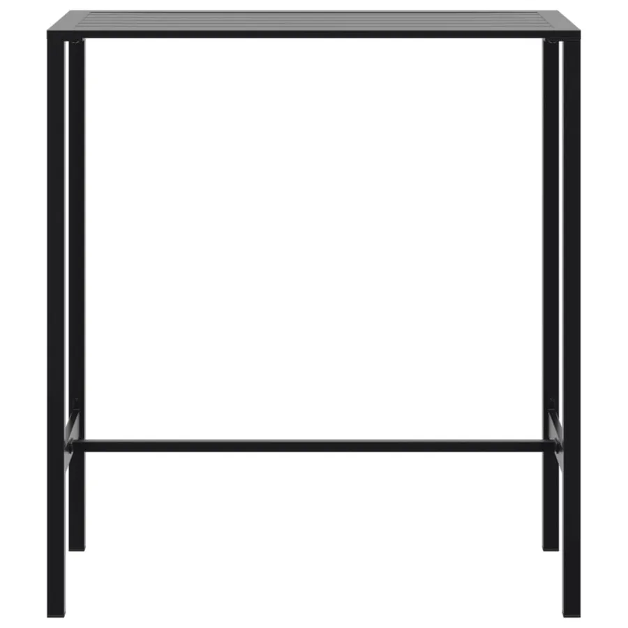 Ensemble de bar de jardin 5 pcs noir acier enduit de poudre - 5