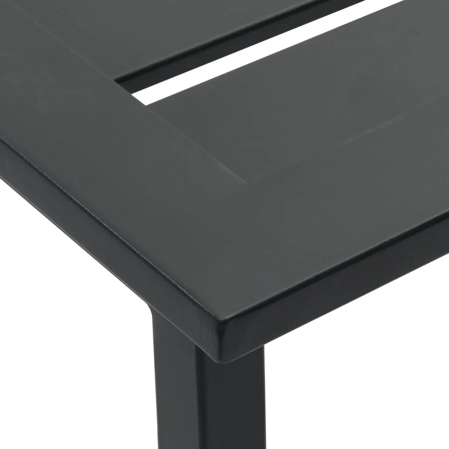 Ensemble de bar de jardin 5 pcs noir acier enduit de poudre - 8