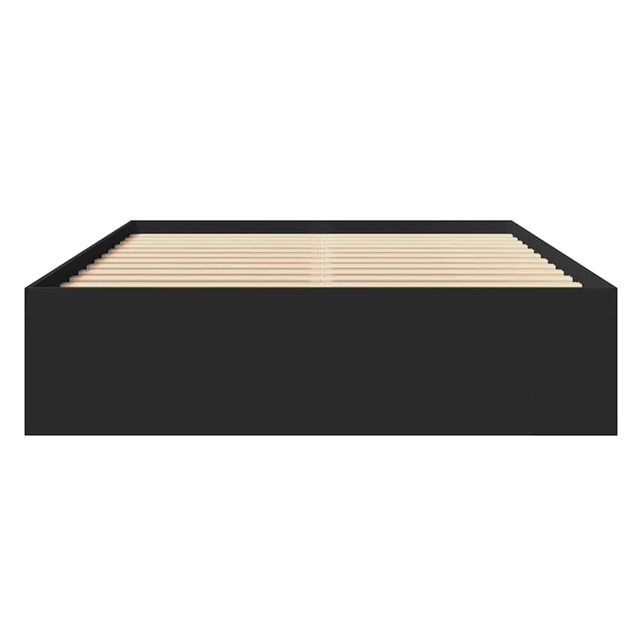 Cadre de lit sans matelas noir 120x200 cm - 5