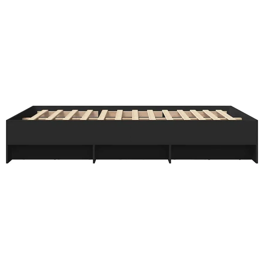 Cadre de lit sans matelas noir 120x200 cm - 6