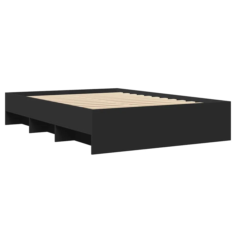 Cadre de lit sans matelas noir 120x200 cm - 7