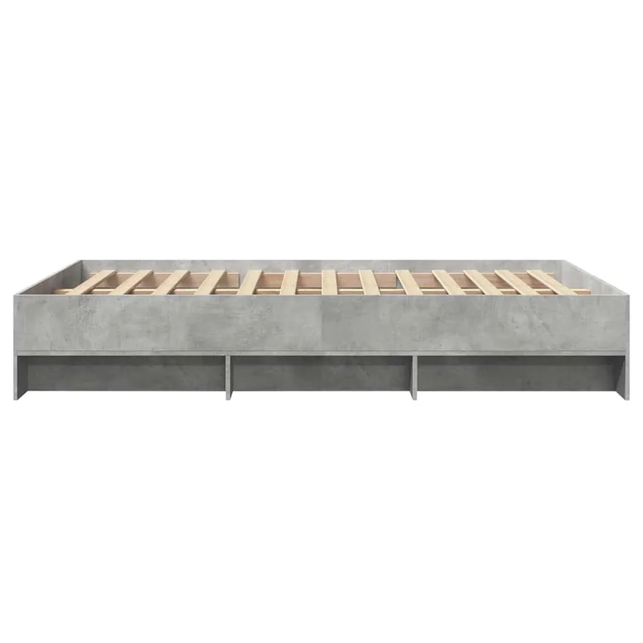 Cadre de lit sans matelas gris béton 140x200 cm bois ingénierie - 6