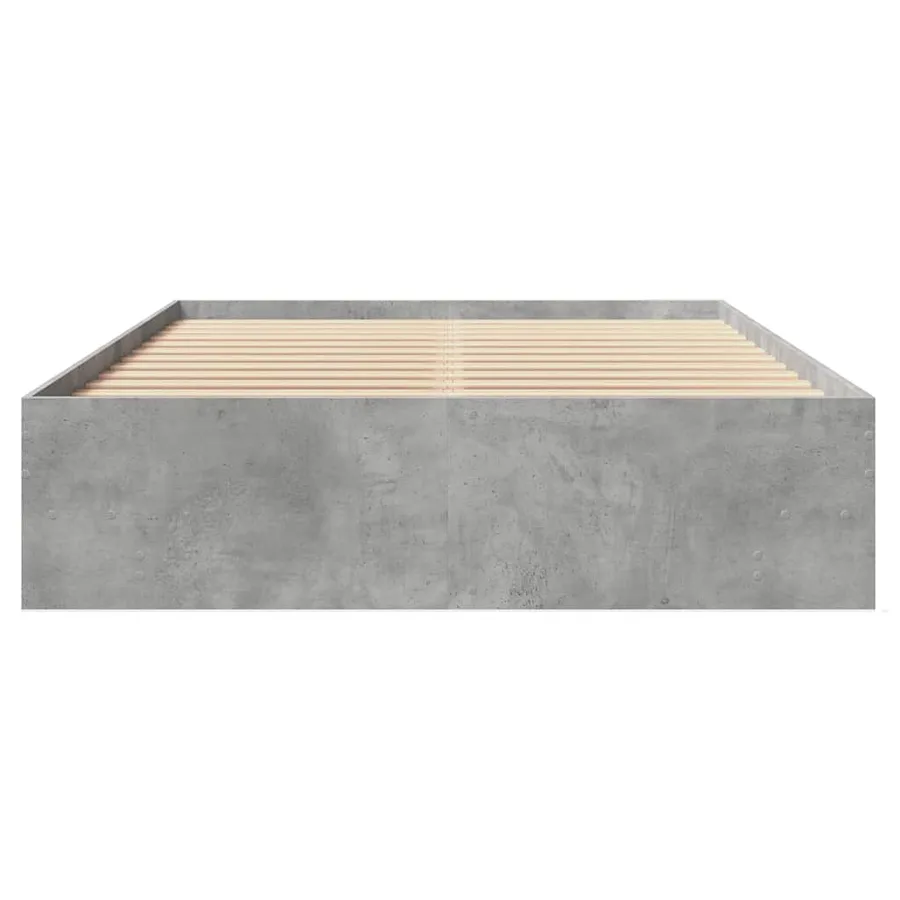 Cadre de lit sans matelas gris béton 120x200 cm bois ingénierie - 5