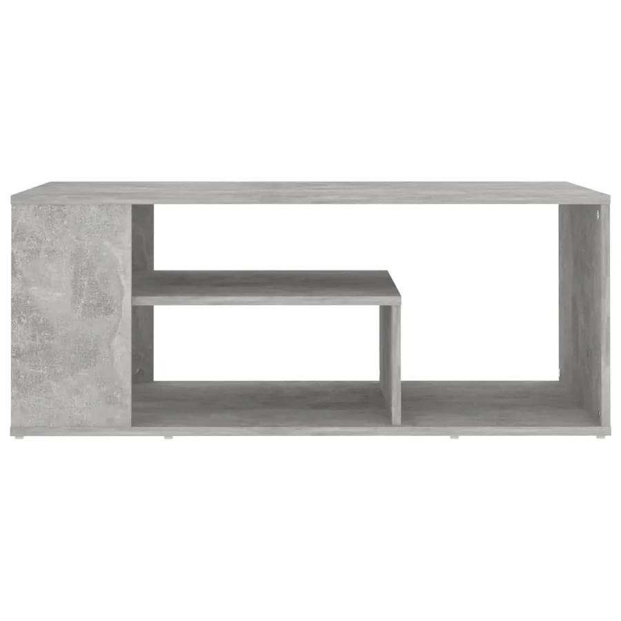 Table basse gris béton 100x50x40 cm bois d'ingénierie - 4