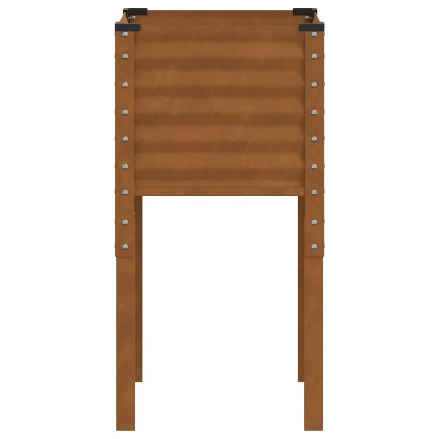 Jardinière de jardin 45 x 45 x 88 cm Acier patiné - 5