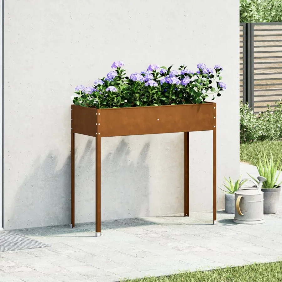 Jardinière 100,5x40,5x90 cm acier résistant aux intempéries - 3
