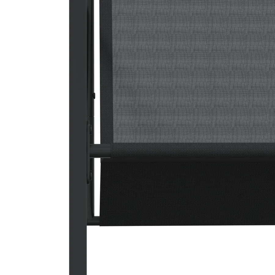 Ensemble à manger de jardin 17 pcs noir textilène - 6