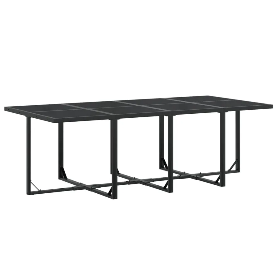 Ensemble à manger de jardin 13 pcs noir textilène - 3