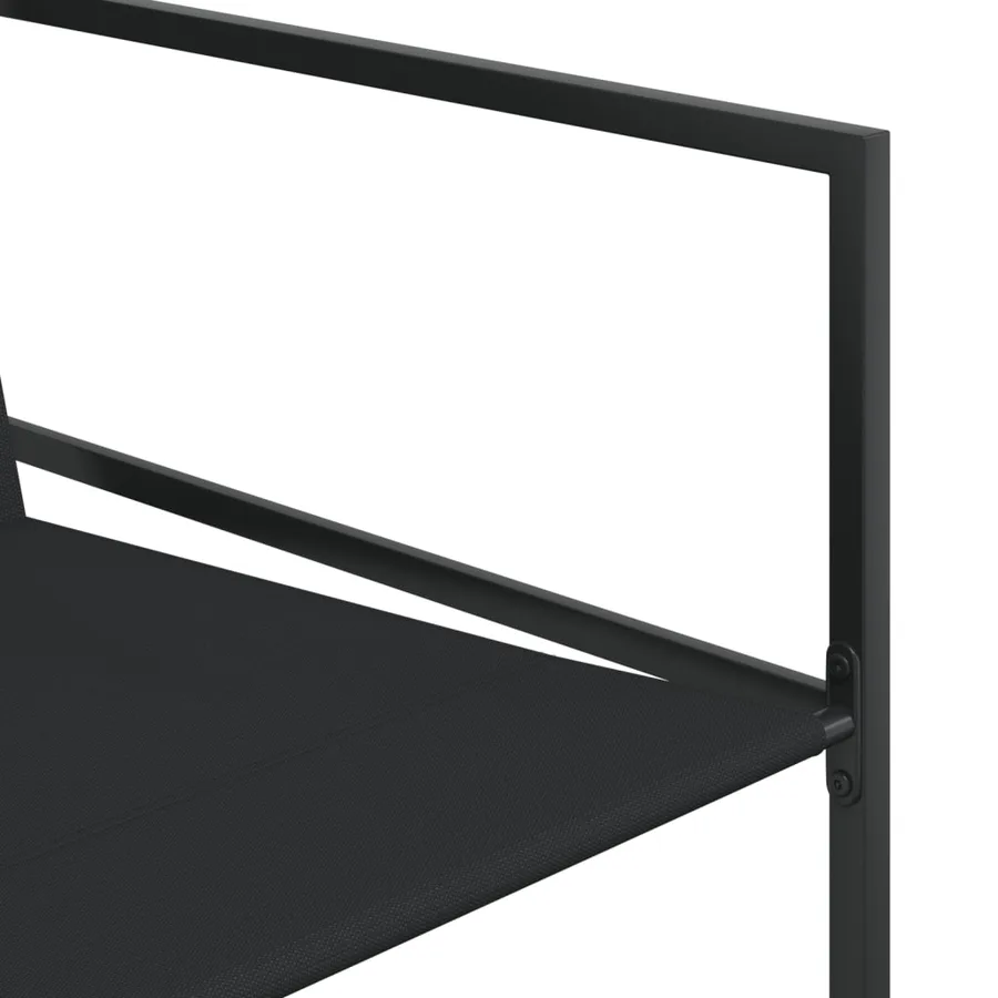 Ensemble à manger de jardin 13 pcs noir textilène - 5