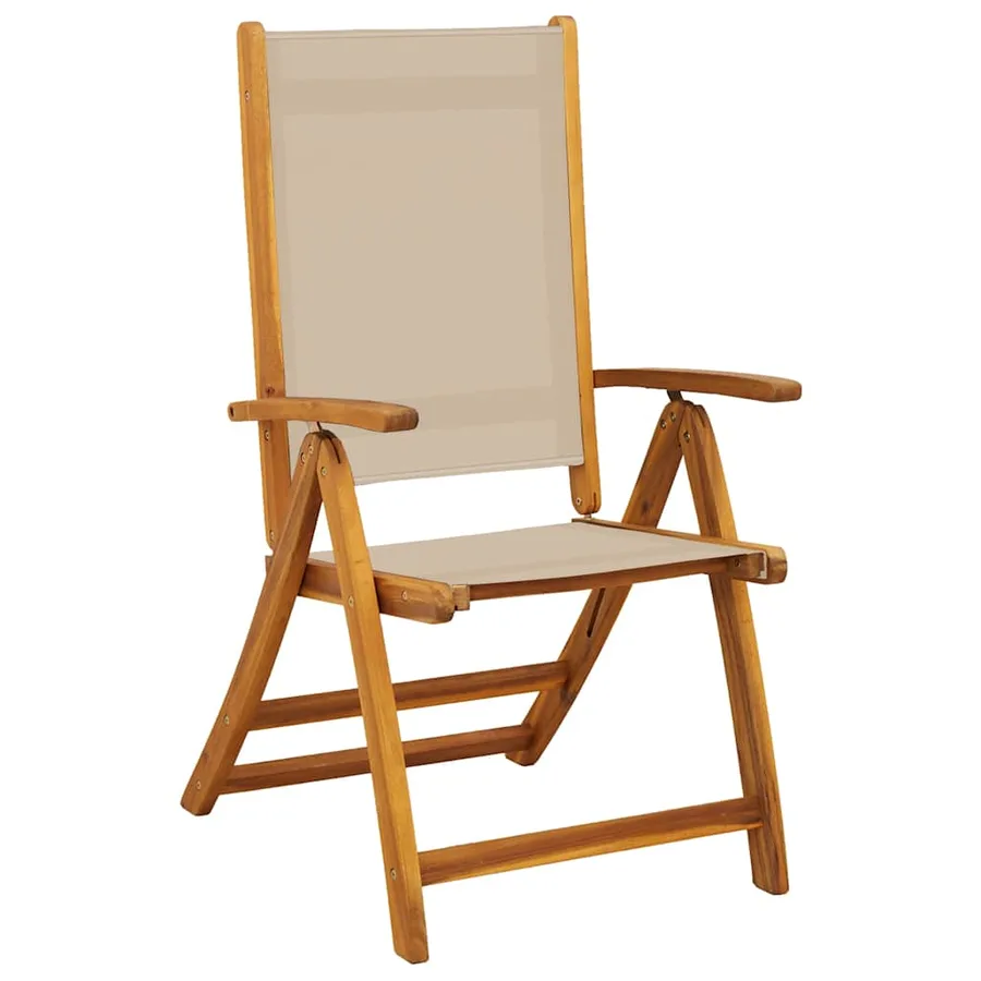 Ensemble à Manger de jardin 7pcs bois d'acacia solide textilène - 4