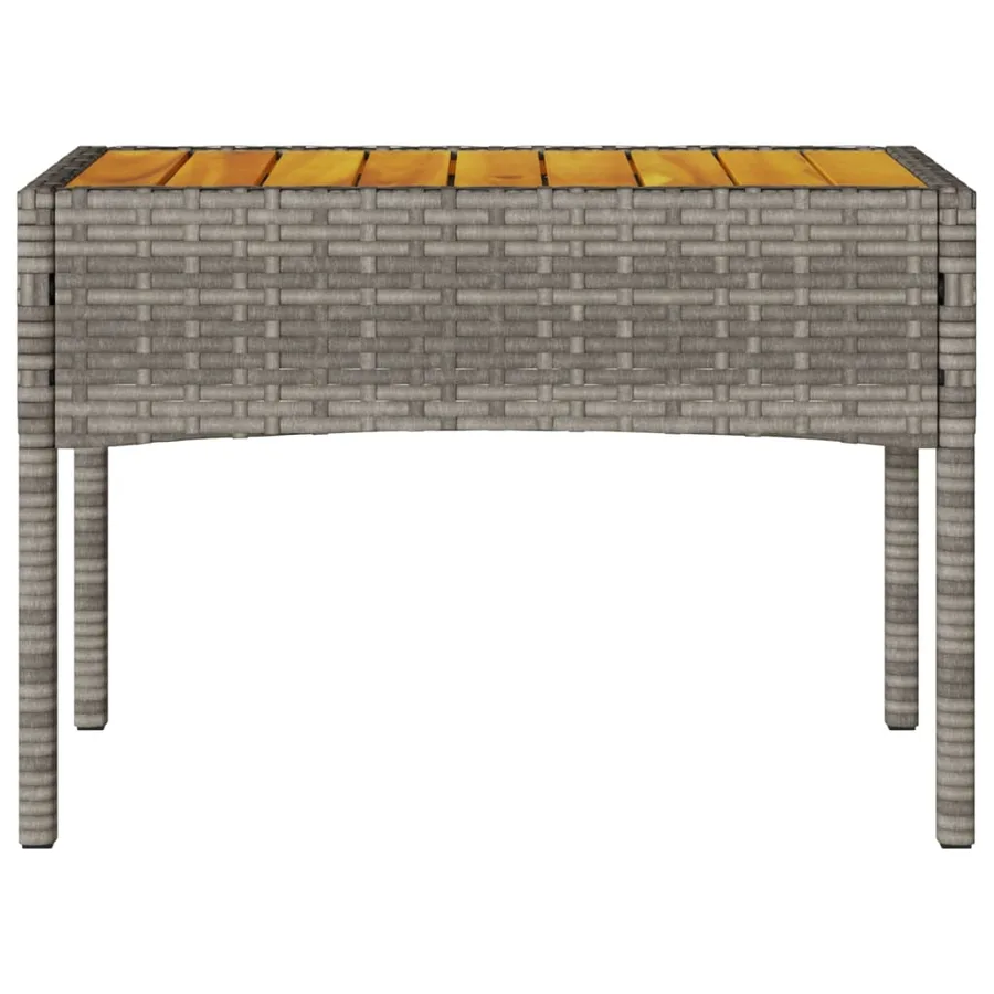 Banc de jardin 2 places avec coussins/table gris résine tressée - 7