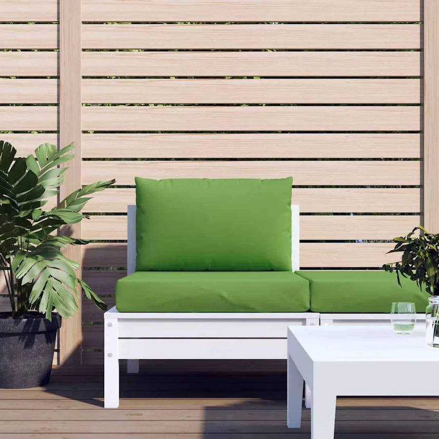 Coussins de palette lot de 2 vert mélangé tissu - 3