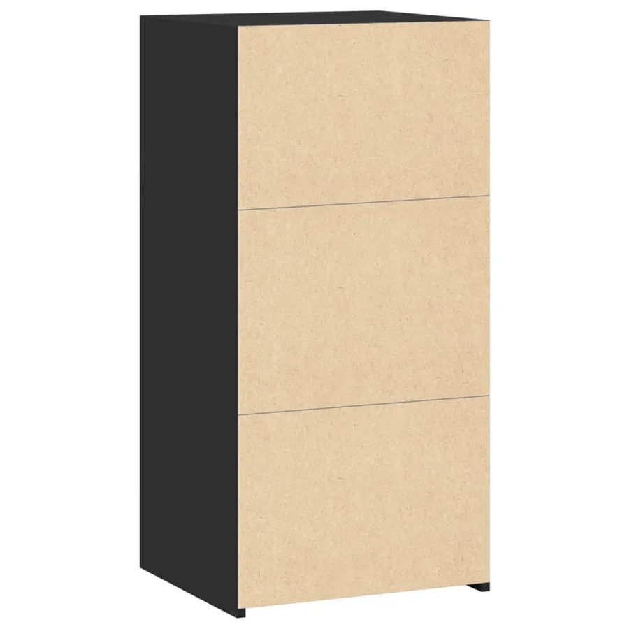 Buffet noir 45x41x93 cm bois d'ingénierie - 6