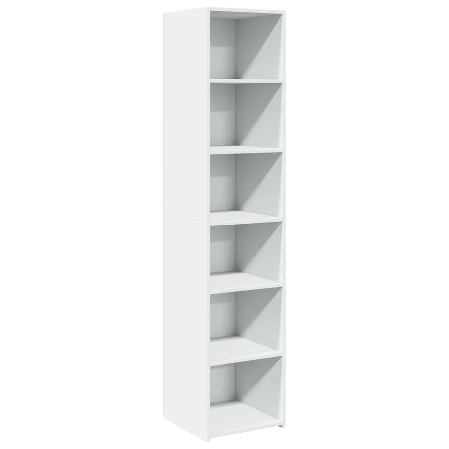 Buffet haut blanc 40x41x185 cm bois d'ingénierie - 2