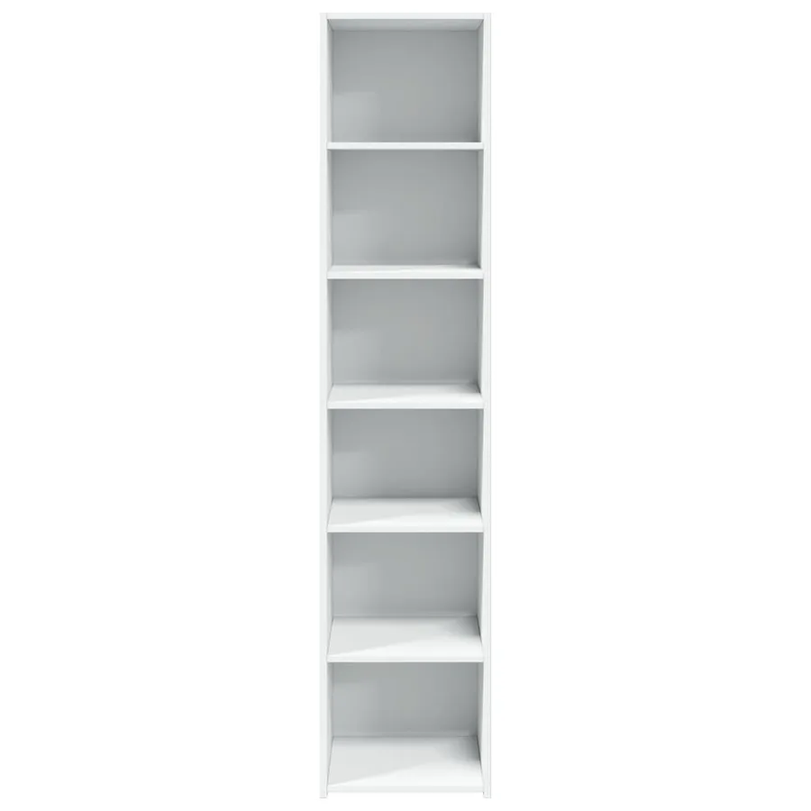Buffet haut blanc 40x41x185 cm bois d'ingénierie - 4