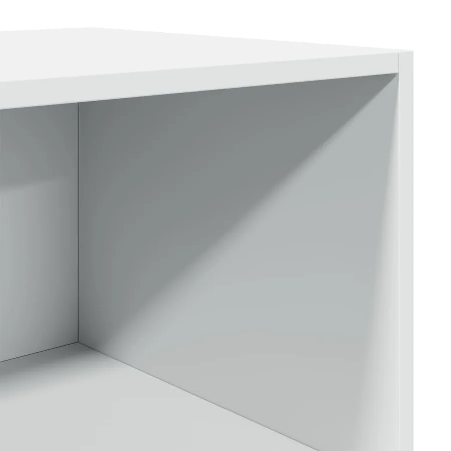 Buffet haut blanc 40x41x185 cm bois d'ingénierie - 7