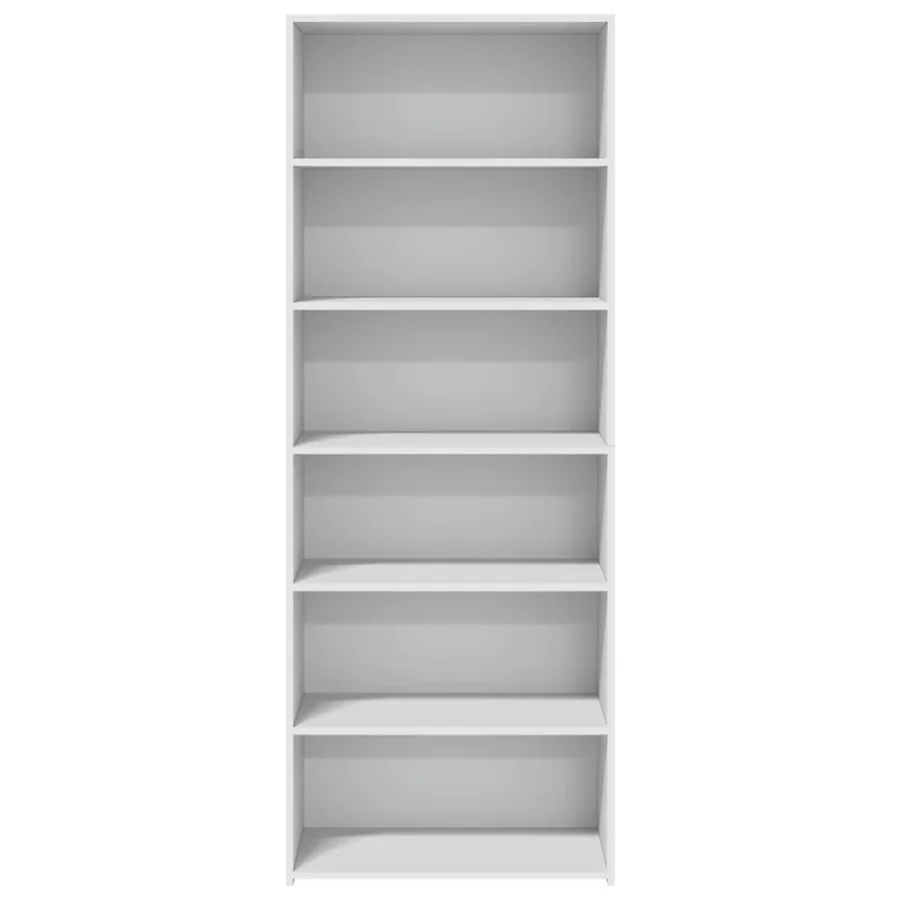 Buffet haut blanc 70x41x185 cm bois d'ingénierie - 4