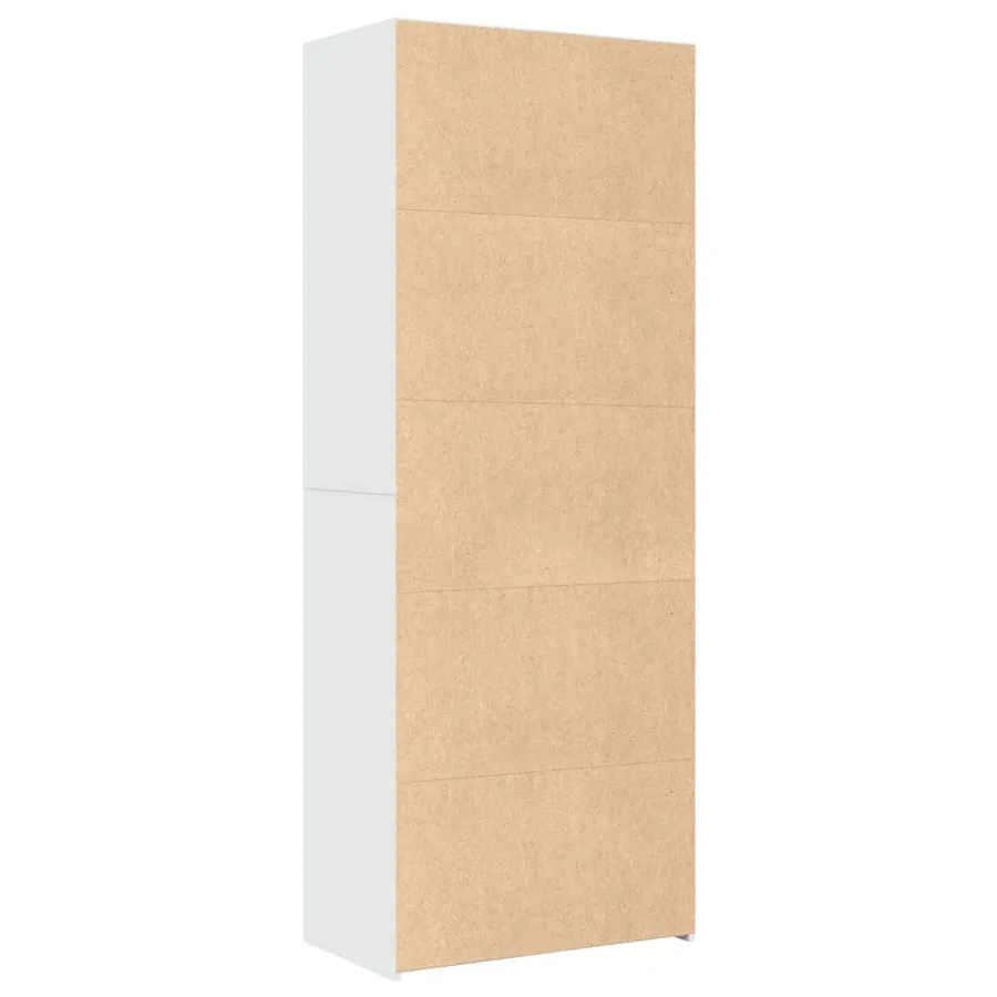 Buffet haut blanc 70x41x185 cm bois d'ingénierie - 6